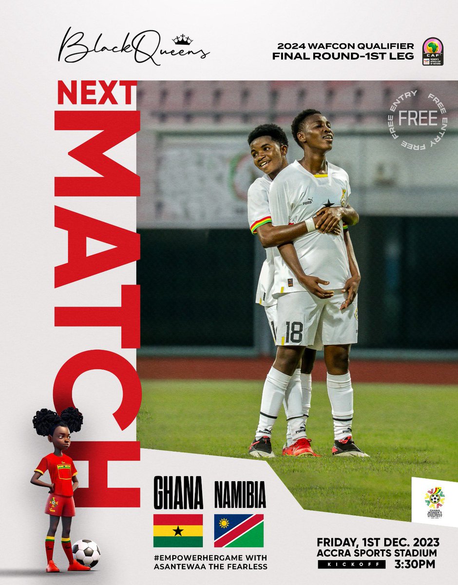 👊🏾𝗧𝗛𝗘 𝗙𝗜𝗡𝗔𝗟 𝗧𝗛𝗥𝗨𝗦𝗧, let’s go get it 🎫

#MissionVolta🔛
#ShineBlackQueens ✨🇬🇭
#TeamworkDeterminationPassion🔒