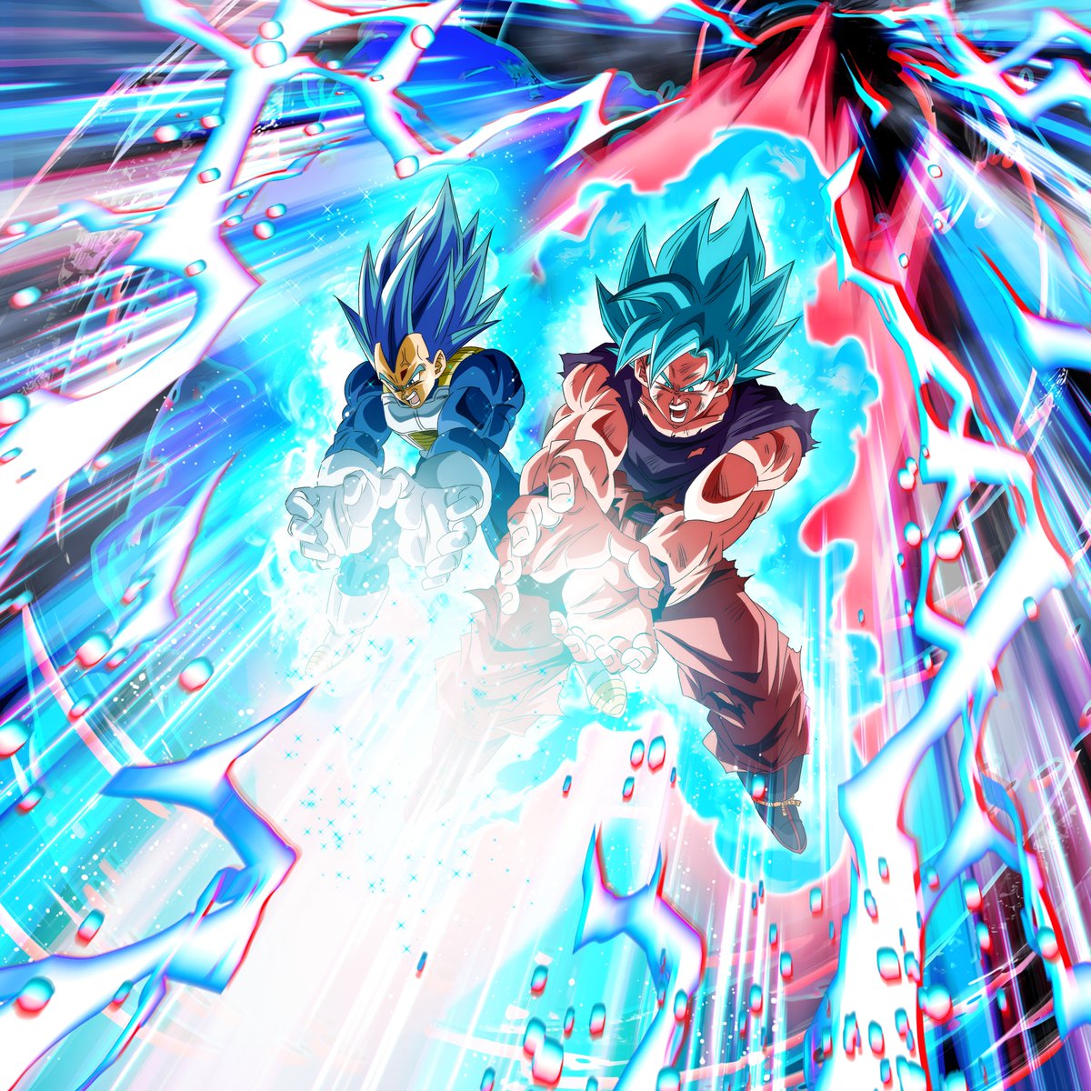 Super Saiyan 2 & Super Saiyan God SS Trunks (Adult) & Vegeta (DBL54-03S), Characters, Dragon Ball Legends