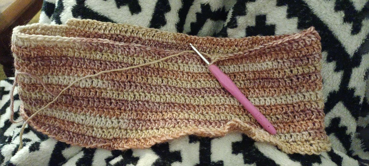 started crocheting a top yesterday with sheepwool (aka sockyarn)

I picture this to be worn over a blouse or shirt. It won't have sleeves