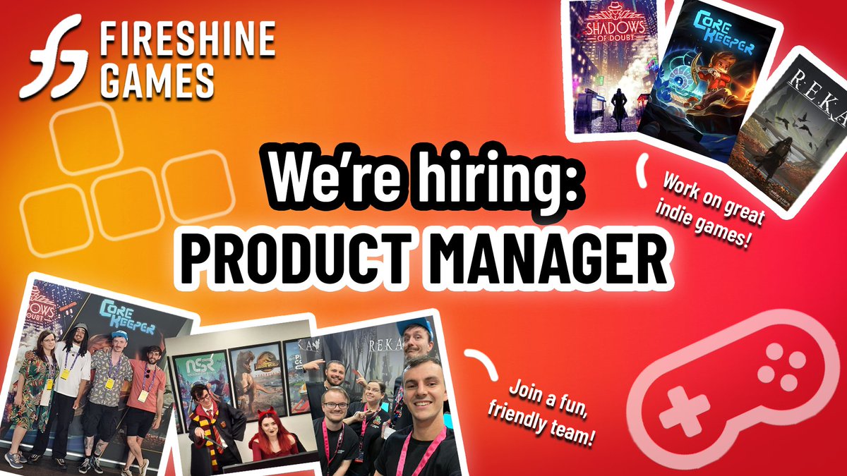 FireshineGames's tweet image. JOIN OUR TEAM! 🧡🎮

✅ Do you love indie games? Are super organised? Have experience with project management? 

We&apos;d love to hear from you: fireshinegames.co.uk/were-hiring-a-… 

Retweets appreciated!
#gamesindustry #hiring