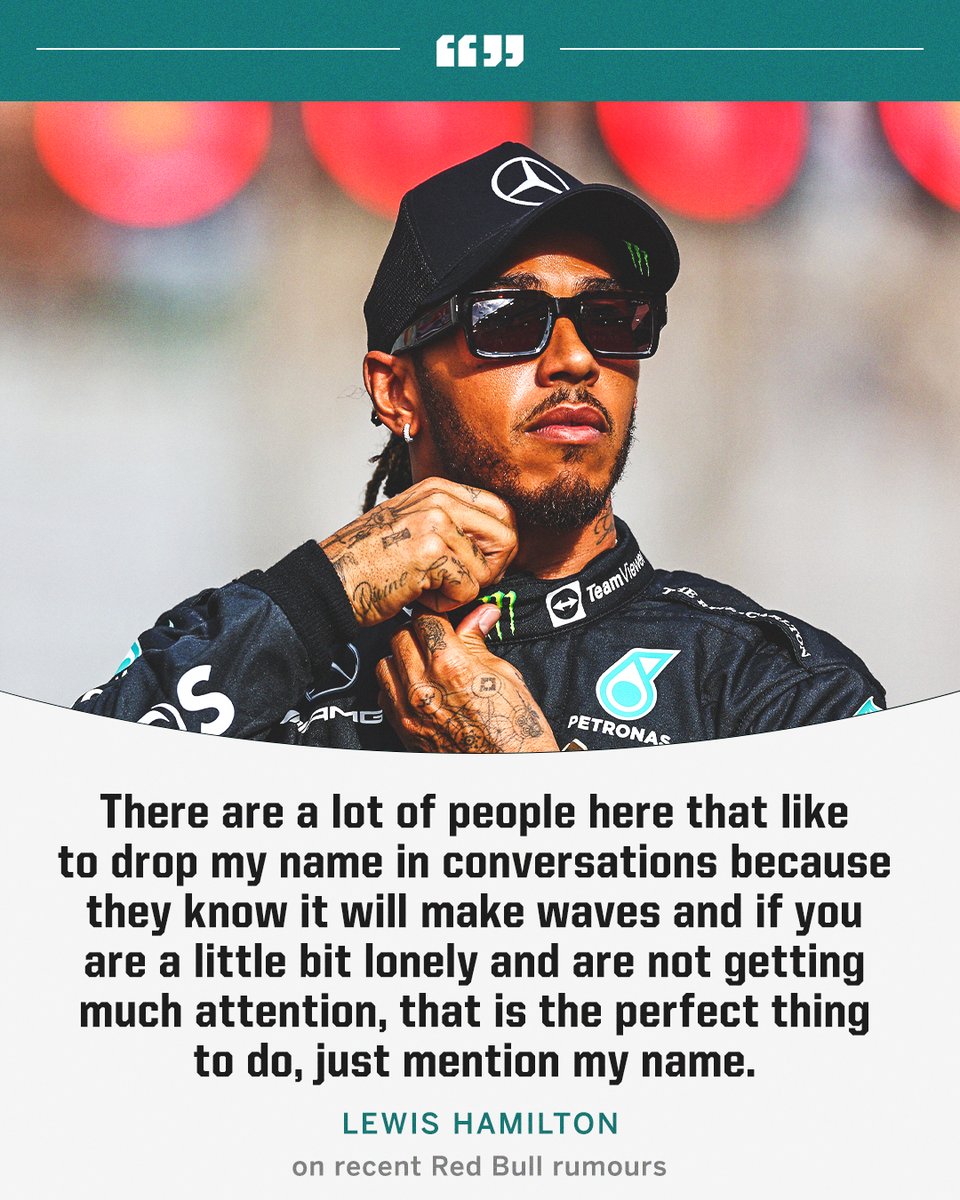 ESPNF1's tweet photo. Lewis Hamilton on why people might be dropping his name 👀 https://t.co/ZXAlMErVPs