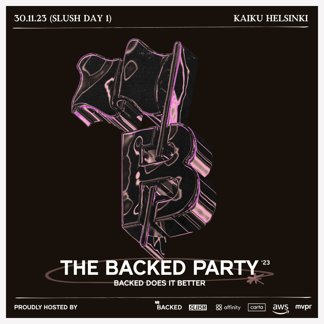 BackedVC's tweet photo. Counting down to @Slush 2023. This year promises to be our best yet. In partnership with Slush, we’re hosting The Official LP Opening Reception 🔷 and the Future of Gaming 2023 🎮. And ofc The BACKED Party #TBP23 is back with a bang! #Slush2023 #BackedVC #VentureCapital #Gaming https://t.co/2T389r3R75