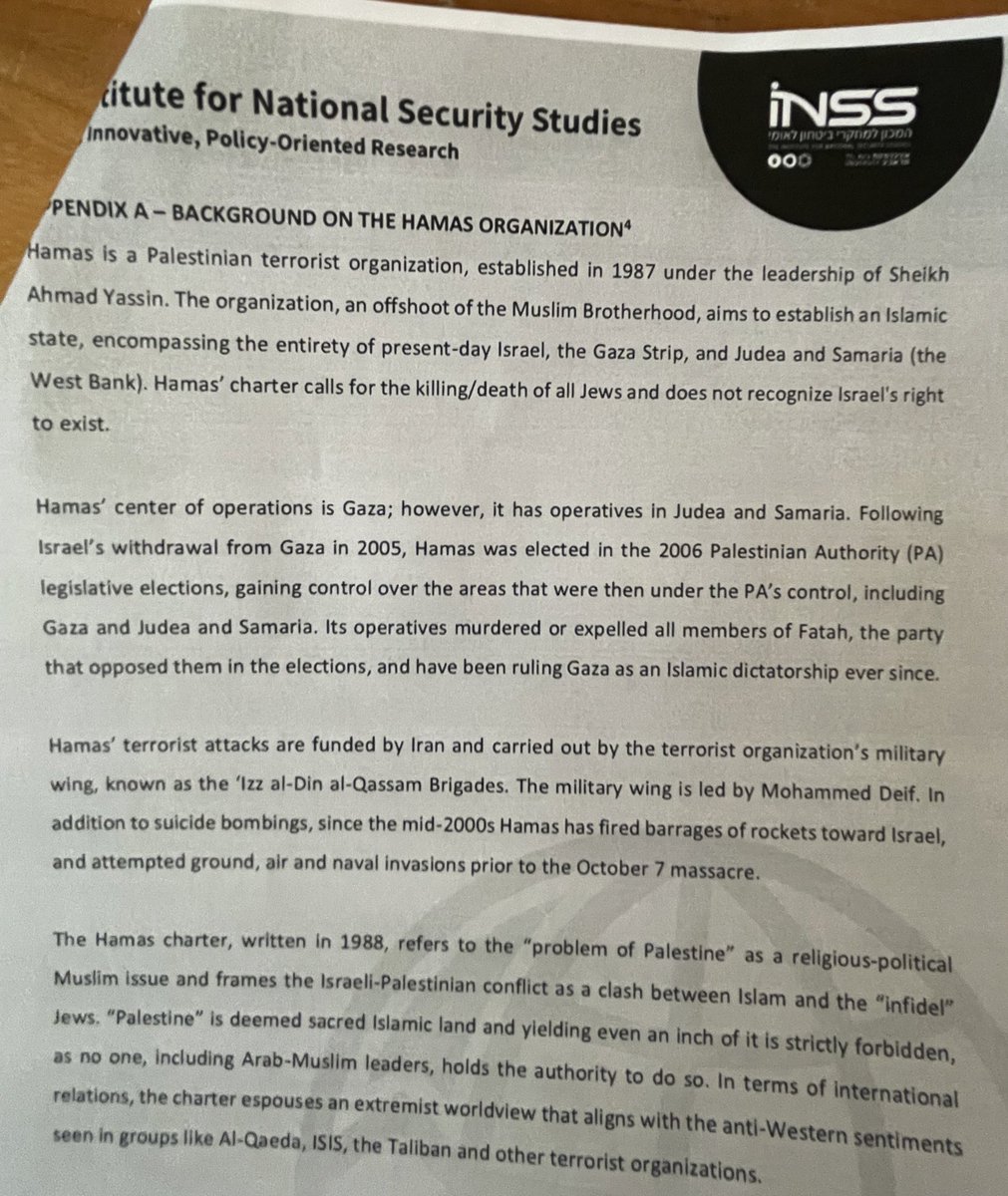 michaeljswalker's tweet photo. For an idea of the politics of the event, the handout complained Hamas doesn’t recognise Israel’s right to exist while also referring to the West Bank as “Judea and Samaria”. This is the language of a “greater Israel” not of two states. https://t.co/a3QEAjvMnq