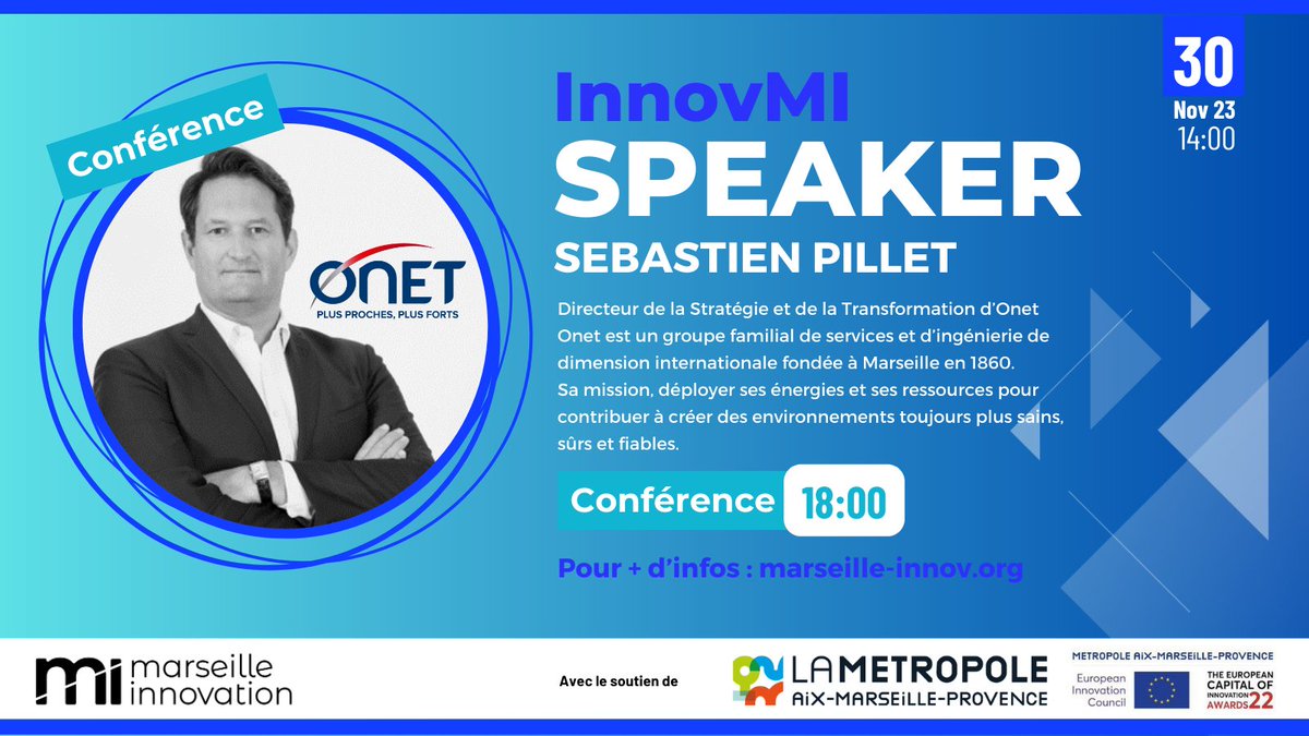 Marseille Innovation (@marseilleinnov) on Twitter photo ๐๏ธ ๐
น-6ย : ๐๐ป๐ป๐ผ๐๐ ๐ ๐ฏ๐ย Marseille Innovationย !๐๏ธ
๐๏ธ๐๐ผ๐ฐ๐๐ ๐ฆ๐ฝ๐ฒ๐ฎ๐ธ๐ฒ๐ฟ ๐ฐ๐ผ๐ป๐ณ๐ฒฬ๐ฟ๐ฒ๐ป๐ฐ๐ฒ:ย Sรฉbastien Pilletย - Directeur de la Stratรฉgie et de la Transformation Onet, participera ร la confรฉrence tรฉmoignages !
๐Pour + d'infos : marseille-innov.org/save-the-date-โฆ ๐๏ธ ๐
น-6ย : ๐๐ป๐ป๐ผ๐๐ ๐ ๐ฏ๐ย Marseille Innovationย !๐๏ธ
๐๏ธ๐๐ผ๐ฐ๐๐ ๐ฆ๐ฝ๐ฒ๐ฎ๐ธ๐ฒ๐ฟ ๐ฐ๐ผ๐ป๐ณ๐ฒฬ๐ฟ๐ฒ๐ป๐ฐ๐ฒ:ย Sรฉbastien Pilletย - Directeur de la Stratรฉgie et de la Transformation Onet, participera ร la confรฉrence tรฉmoignages !
๐Pour + d'infos : marseille-innov.org/save-the-date-โฆ