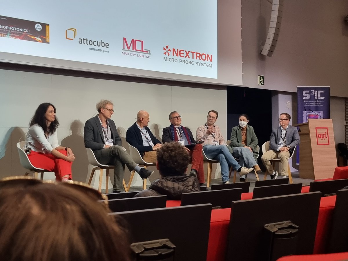 qubit_ulm's tweet photo. Inspiring days in Barcelona at the @S3IC_Conference where Martin presented the last #quantum advances in NMR: from nanoscale resolution to hyperpolarisation ✨Happy to share thoughts about the future of #QuantumBio at the panel discussion with such an amazing team 👏 https://t.co/SydtCG2xQw