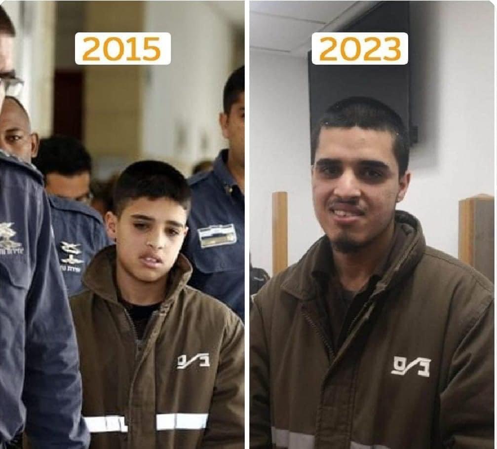 Ahmed Almanasra, abducted by the #Israeli occupation at the age of 12, has endured solitary confinement despite his severe health condition. Hundreds of #Palestinian children remain detained, suffering in Israeli jails.