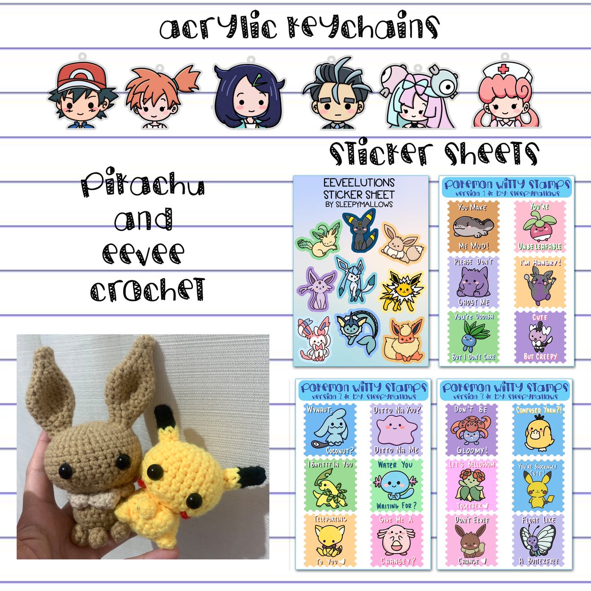 sleepymallows16's tweet photo. Here's the catalog of what i'll be selling at #PokeConPHMarketMarket @pokemonphgroup this saturday and sunday 💖  Pls. come visit our table no. 16 together with @risse_art @artbyridley ☺️ 

#pokecon #pokeconph https://t.co/mMG19D6nyv