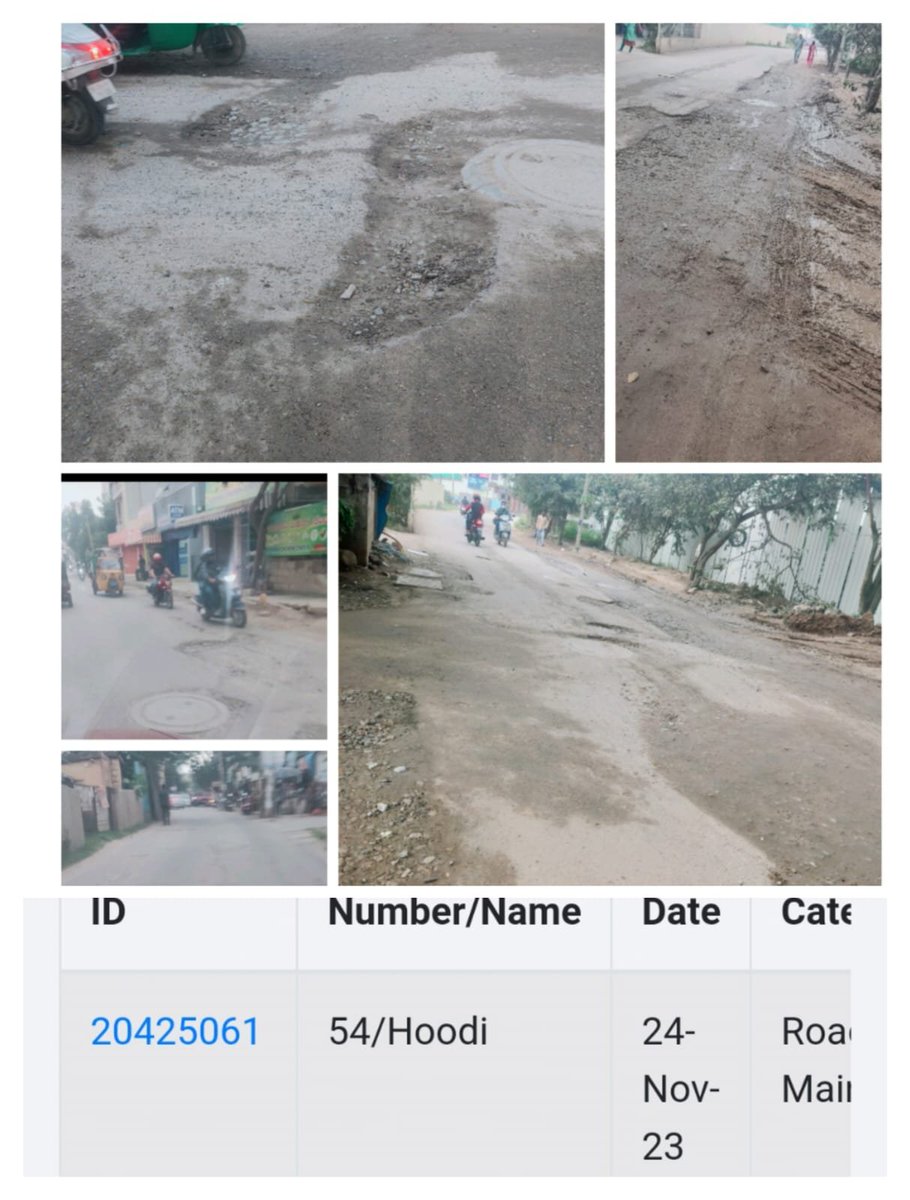 WhitefieldWards's tweet image. Potholes post digging by @chairmanbwssb
Loc:  Hoodi railway Stn to Kodigehalli Rd
Restoration whose resp.,?
BBMP fills potholes with crushed stones, which get scattered - causing vehicles to skid, accidents.
#SafetyHazard #CivicApathy
Sahaaya Complaint: 20425061 
#BrandBengaluru