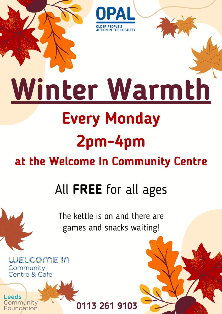 Join us on Monday for our Winter Warmth session! This session is FREE for all ages and will be running EVERY MONDAY until March! We hope to see you there!