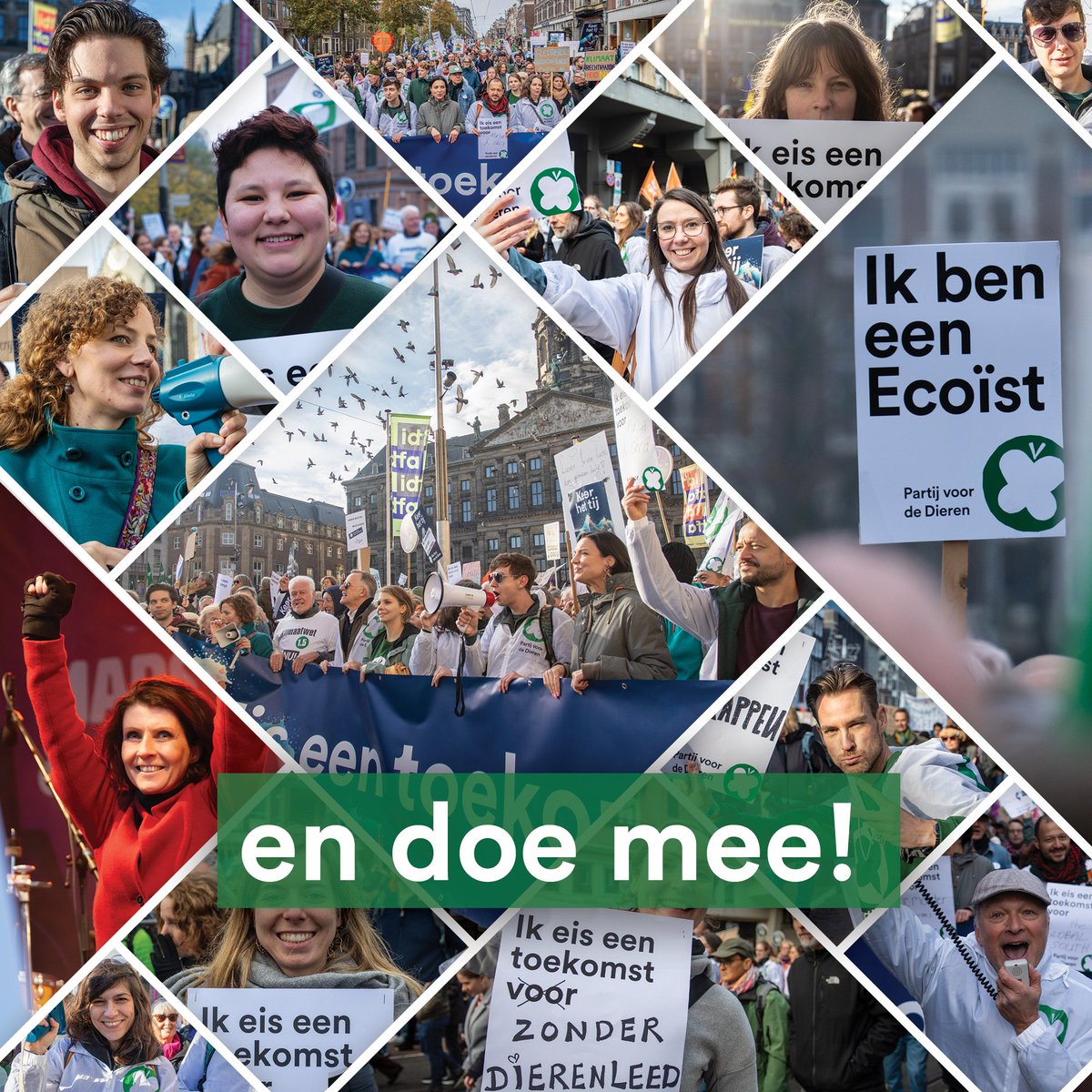 PartijvdDieren's tweet photo. De dieren rekenen op ons, en het klimaat &amp; de planeet trekken zich niets aan van verkiezingen! Daarom is onze partij harder nodig dan ooit ✊

Wij zetten onze strijd onvermoeibaar voort. Strijd je mee? Word lid 👉 https://t.co/3nZURpxNgN, of actief 👉https://t.co/KUycIj1wIj! 🌍💚 https://t.co/ijXiSwuJBf