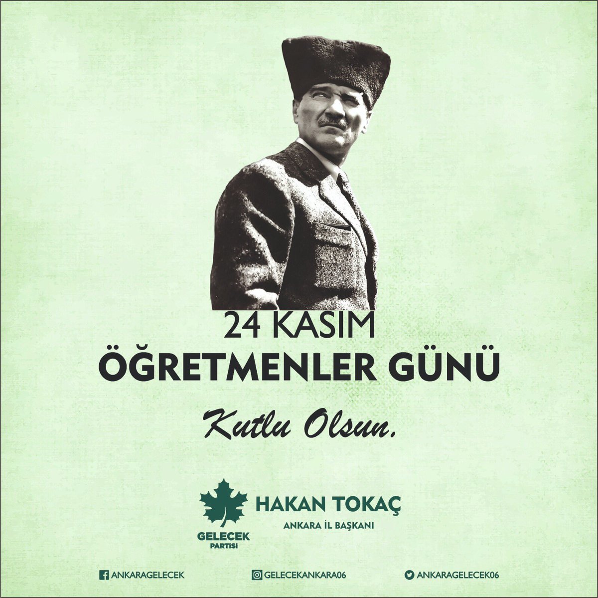 Mesleğe başlamadan hayatlarında mülakat,atama kelimelerinin olmadığı, mesleklerini icra ederken ise geçim derdine düşmemeleri dileklerimle başta şehit ve gazi olan öğretmenlerimizi anarak, #24KasımÖğretmenlerGünü kutlu olsun.
@gelecekankara06