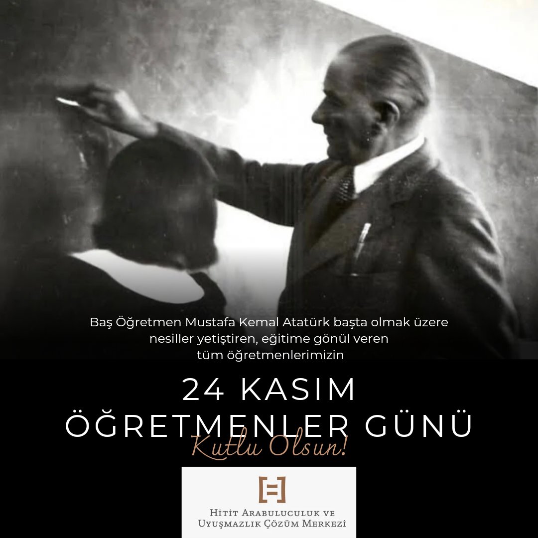 Baş Öğretmen Mustafa Kemal Atatürk başta olmak üzere nesiller yetiştiren, eğitime gönül veren tüm öğretmenlerimizin 24 Kasım Öğretmenler Gününü kutluyoruz.
#24kasimogretmenlergunu