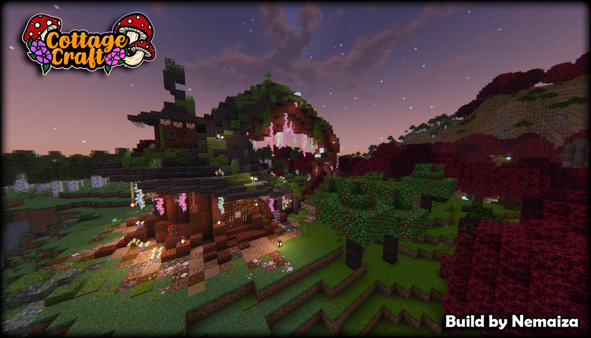 Time for anther build showcase! This lovely little cottage build by <a href="/Nemaiza/">Nemaiza</a> 

You can grab the CottageCraft pack now at modrinth.com/modpack/cottag…

#MinecraftModpack #MinecraftBuild #CottageCraft