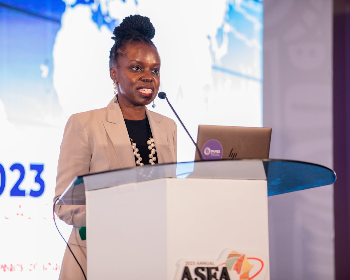 Pan-African Payment and Settlement System Enabling smooth cross-border payments and fostering an integrated African capital market by increasing trade connectivity and harmonizing settlement processes across the continent. Ms. Monica oraro- PAPS #ASEAConference2023 #ASEAat30