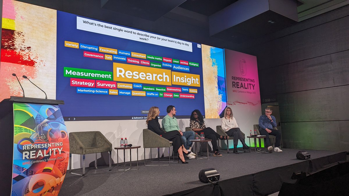 It's the final day of the <a href="/mediaresearchgp/">MRG</a> conference and our very own Sam is on the stage for this morning's Insight Integral, Integrated, and Impactful panel. Who doesn't love a bit of alliteration?! #mrgconf2023