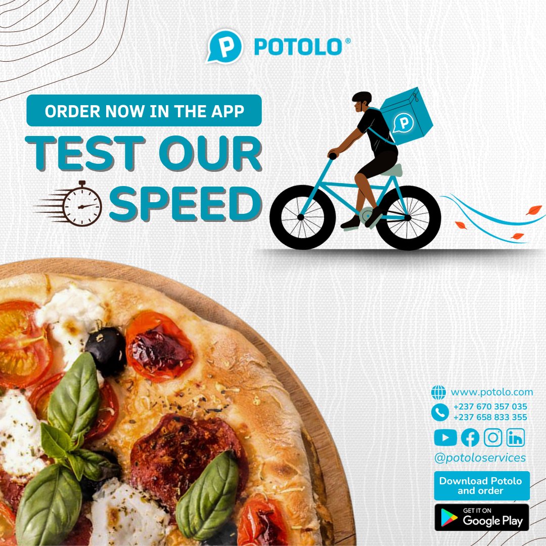 POTOLOSERVICES's tweet photo. We deliver #SPEED!!
We deliver #CONVENIENCE!!
Place a food order on the #Potolo app and if you don't get delivered within 45mins, we offer you a FREE PIZZA
Try us by clicking on the link below to download the app and ORDER
Let's go
#marketplace
#pizza
https://t.co/8NTCu5Pkxt https://t.co/mrEuY2MDCU