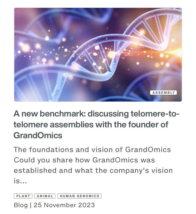 GrandOmics (@grandomics_intl) on Twitter photo Thanks for the interview! <a href="/nanopore/">Oxford Nanopore</a>
A new benchmark! Very nice title! 😃
nanoporetech.com/about-us/news/… Thanks for the interview! <a href="/nanopore/">Oxford Nanopore</a>
A new benchmark! Very nice title! 😃
nanoporetech.com/about-us/news/…