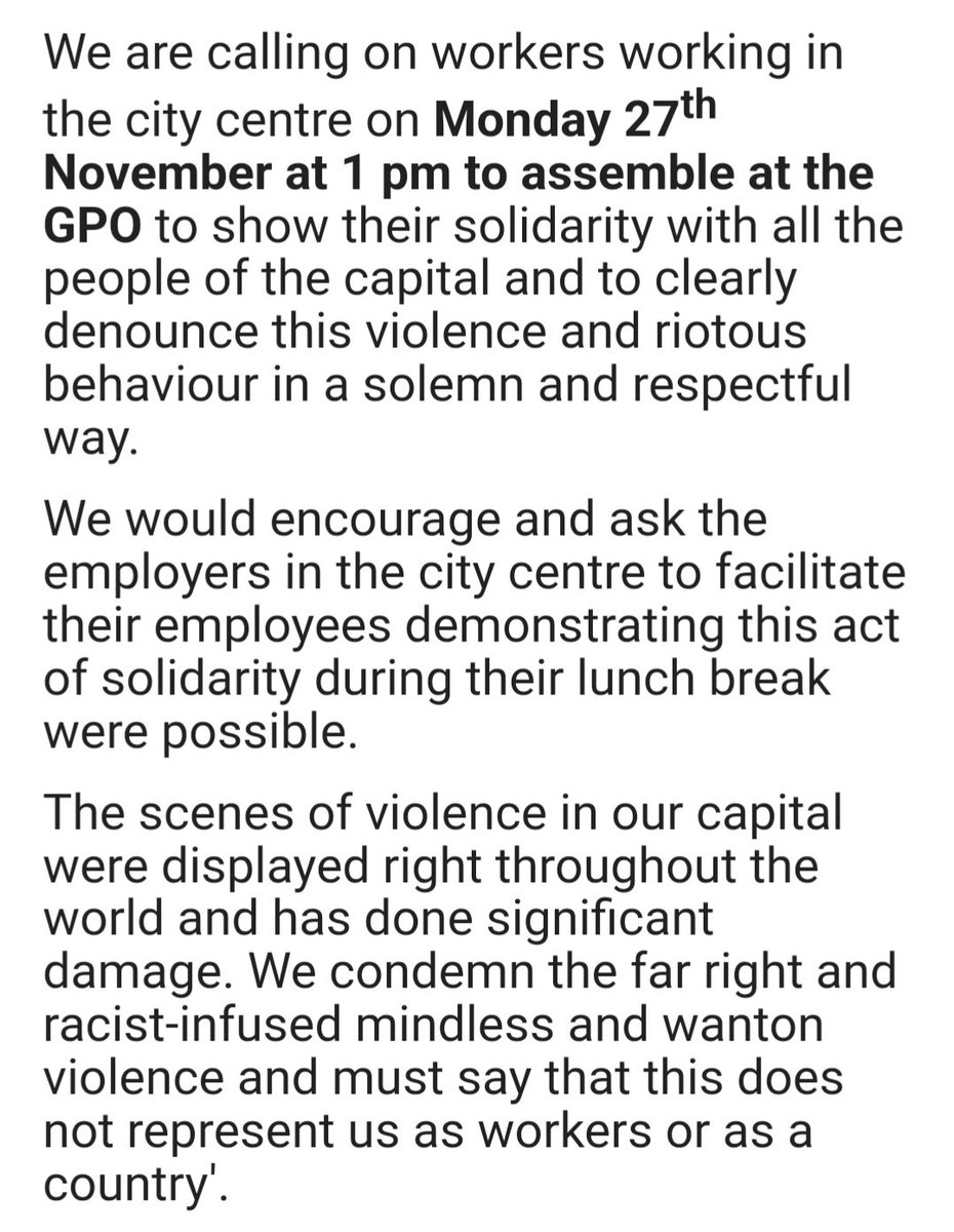 Early this morning I spoke with @owenreidy of @irishcongress and we agreed that we had to do something to allow ordinary citizens express their concern and solidarity.