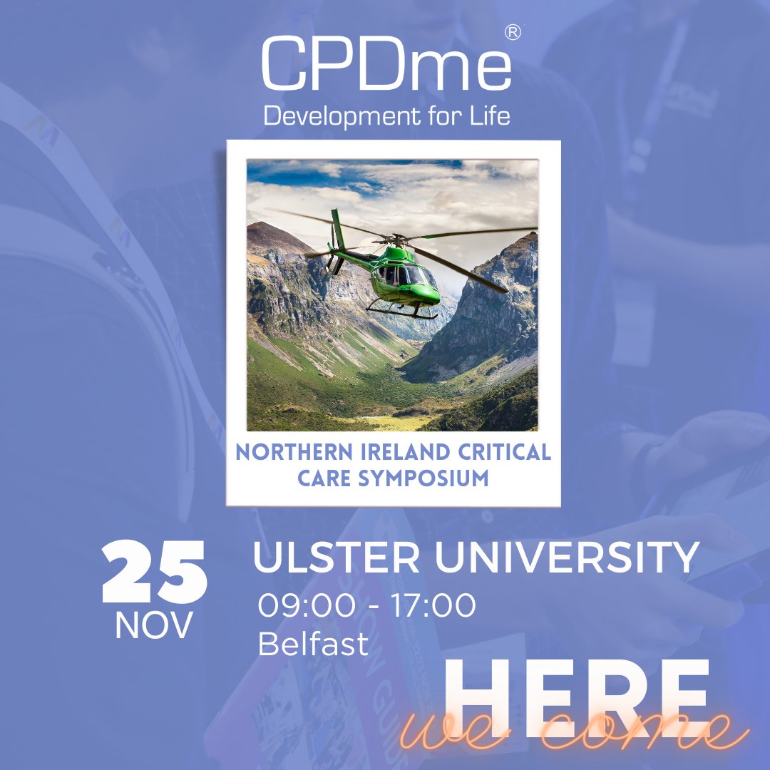 @ParamedicsUK Critical care symposium, come see us there!😀 

#cpd #paramedicsuk #ulster #uni #belfast #onourway #care #helicopter #symposium #share