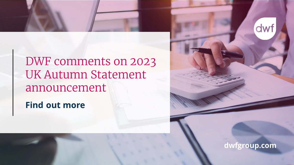 Read our full commentary on the #autumnstatement with contributions on #nationalinsurance contributions, #retail #hospitality and #leisure sector #taxrelief and #pensionsreforms. bit.ly/47uteh2 #dwf #uk #legal #pensions #ukemplaw #tax
