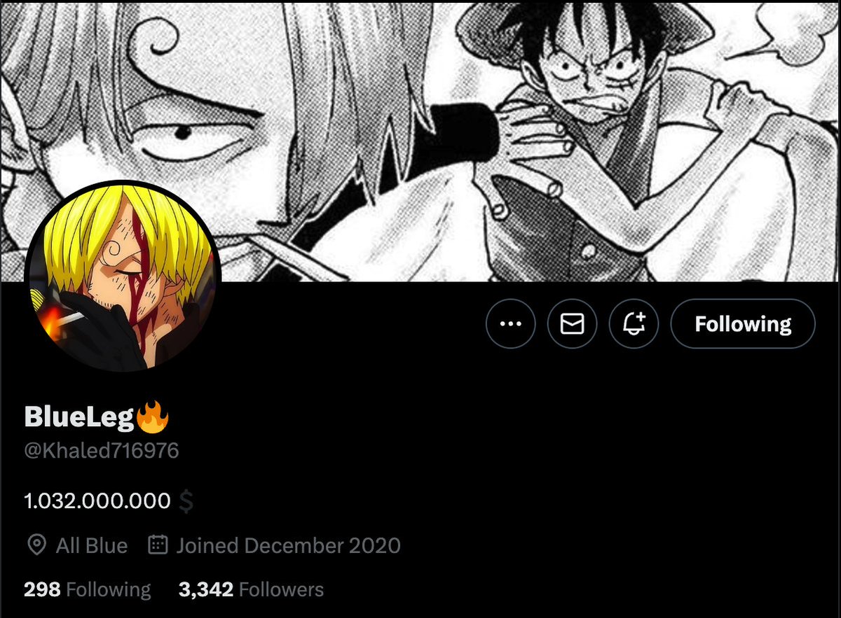 tanlee102's tweet photo. Go follow my goat blueleg and get him to 4k followers soon for Sanji agenda 🔥

#ONEPIECE1100 #ONEPIECE1099 https://t.co/KLJ1BfTxLz