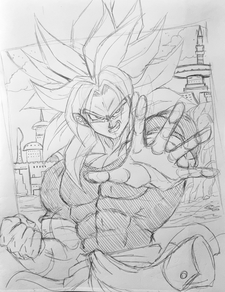 Goku super saiyan 4 draw ❤  Super sayajin, Goku, Super sayajin 4