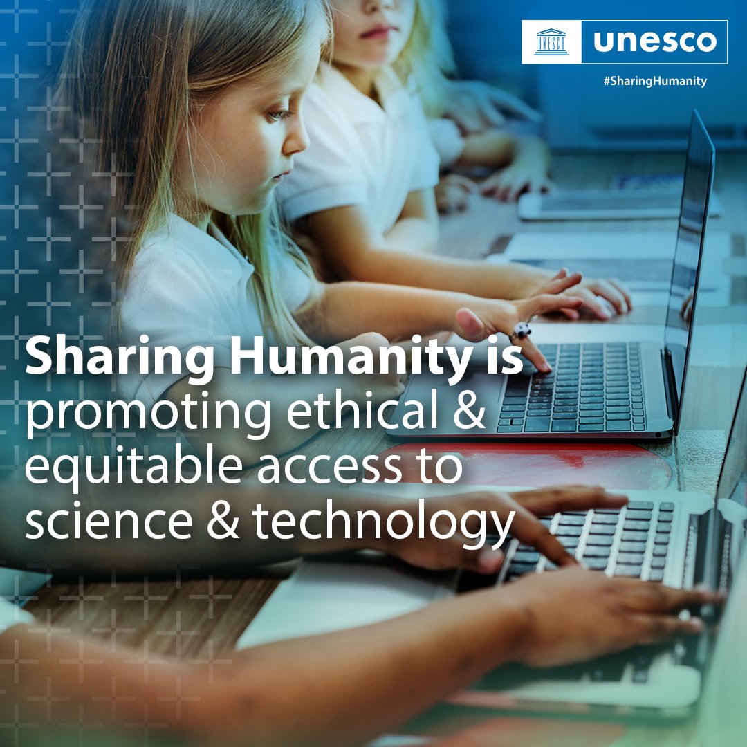 Technology is taking us into the future, but it’s only effective if everyone shares the benefits.

We’re #SharingHumanity by supporting inclusive solutions. #unescoGC