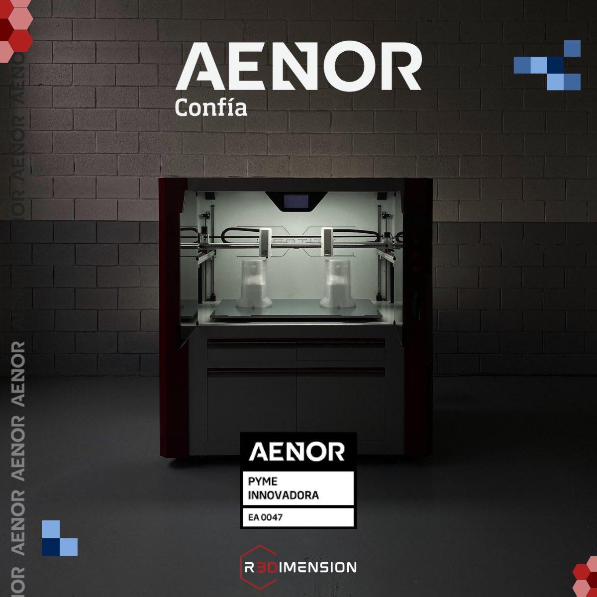 🏅CERTIFICADO AENOR EA 0047 PYME INNOVADORA🏅

🌟Este mes de noviembre <a href="/AENOR/">AENOR</a> nos ha otorgado la Certificación PYME Innovadora EA 0047, considerando a R3DIMENSION una empresa innovadora.

R3DIMENSION demuestra el potencial innovador estando en continua Investigación y Desarrollo