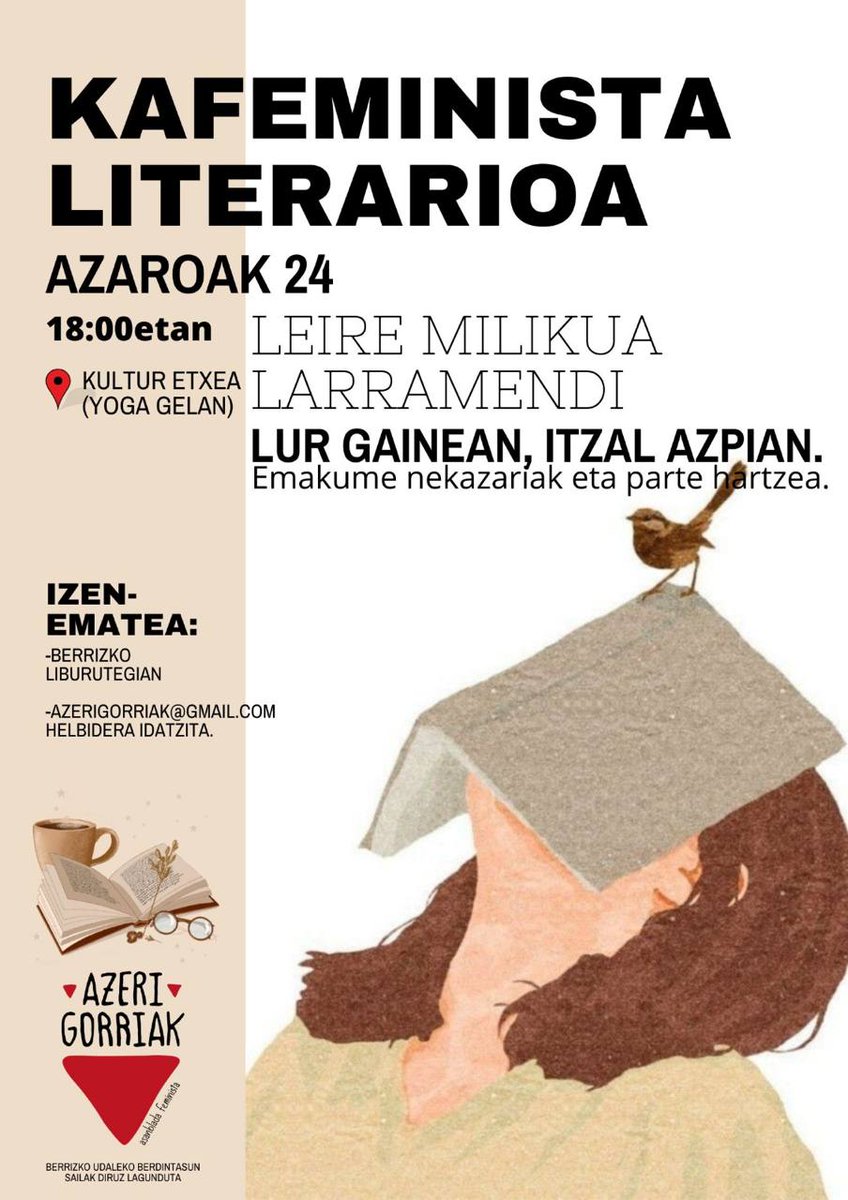 LeireMilikua's tweet photo. Atzoko aje ederra gainean oraindik (aurrerago argazkiak), gero hau izango da Berrizen! 🔥

☕️Katilu epel bat, 📙liburu bat eta azeri gorrien konpainia🦊✨. Ez zait plan hoberik otutzen ostiral arratsalde negutiar baterako ❄️

#Erdu #Animatu #Zabaldu 🌬️✨ https://t.co/d9Q7M2EtR4