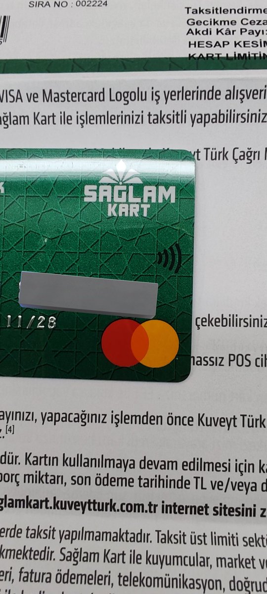 Bu kadar boykot edilen #Mastercard ve #kuveyttürk ün bana yolladığı yeni kart ben bi anlam veremedim Müslüman bir banka olarak neden #troy kart yollamıyor..