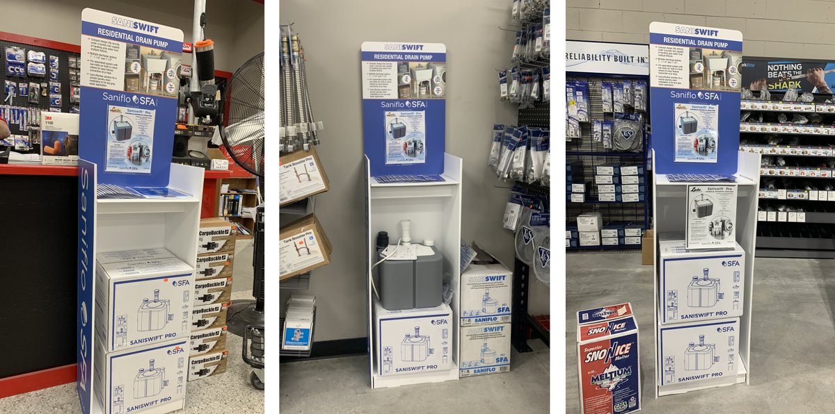 SanifloUSA's tweet image. We're making our mark across the country! Check out these sick displays at #Locke #Supply!! Now you get the chance to take a look at our products and ask questions without an issue!

#drainpump #pump #plumbing #graywater #sink #laundry #commercial #residential #industrial #SFA