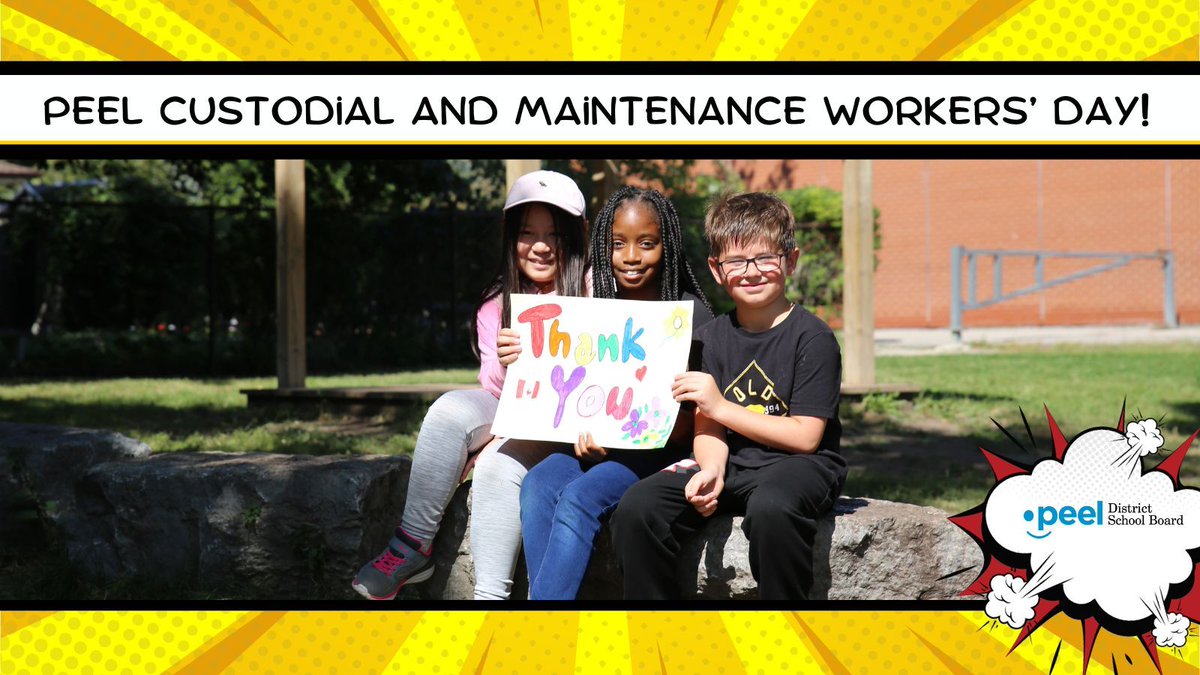 Today, we celebrate Peel Custodial & Maintenance Workers’ Day. Take this opportunity to thank your custodial and maintenance workers for their hard work and commitment to the well-being and safety of your school community.