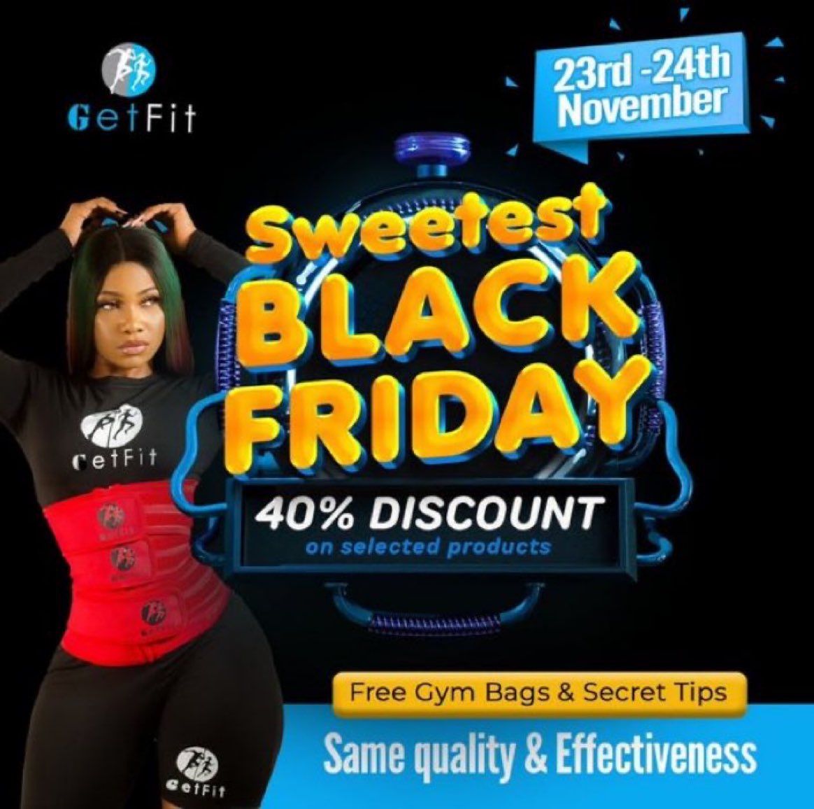 The best thing you can do is to invest in yourself and boost your confidence with unbeatable deals and bargains as high as 40% off on all waisttrainer from Getfitng now! #getfitblackdeals