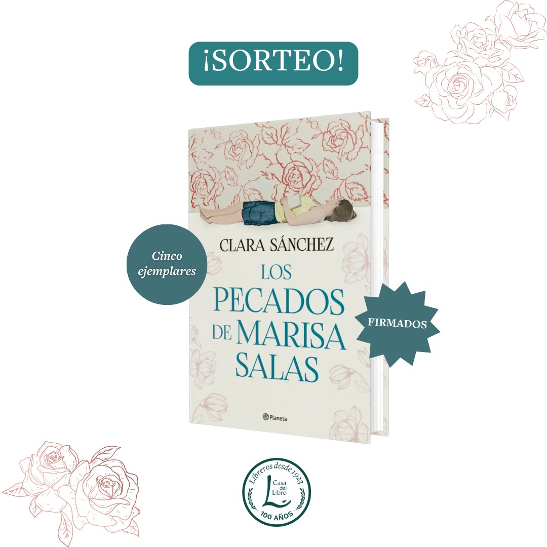 🌹SORTEO🌹 
5 ejemplares ¡firmados! 
𝙇𝙤𝙨 𝙥𝙚𝙘𝙖𝙙𝙤𝙨 𝙙𝙚 𝙈𝙖𝙧𝙞𝙨𝙖 𝙎𝙖𝙡𝙖𝙨
#ClaraSánchez

PARTICIPA
✅ Síguenos.
❤️ Dale a Me gusta.
🔄 Repostea este post.
📅 El 01/12 diremos los ganadores con EasyPromos.
🇪🇸 Válido para España

<a href="/edit_planeta/">Editorial Planeta</a>