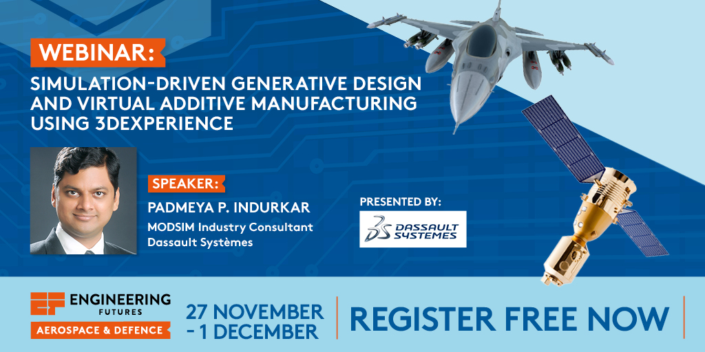 Delighted to present this <a href="/Dassault3DS/">Dassault Systèmes</a> <a href="/3DS_SIMULIA/">3DS SIMULIA</a> webinar hosted by <a href="/Eng_Futures/">Engineering Futures</a> showcasing our capabilities in generative design and  thermal-structural #simulations for Additive Manufacturing.

Register for free: bit.ly/3toIJIn

#3dprinting #abaqus #3dexperience #am