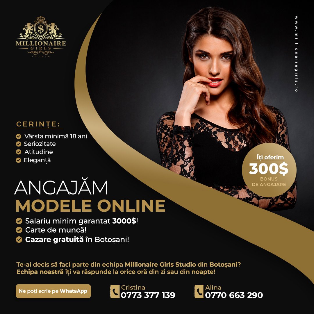 studiomgbt's tweet photo. Dă-ne un telefon sau un mesaj pe WhatsApp/Signal/Telegram la unul din numerele de telefon: 👩‍🦰 Cristina ☎ 0773 377 139, 👱‍♀️ Alina ☎ 0770 663 290, pentru a stabili împreună o întâlnire. 👄

Poți aplica și online pentru jobul de #modelonline 👉 https://t.co/3Pe7w3Anig https://t.co/6e3wwLzhBi