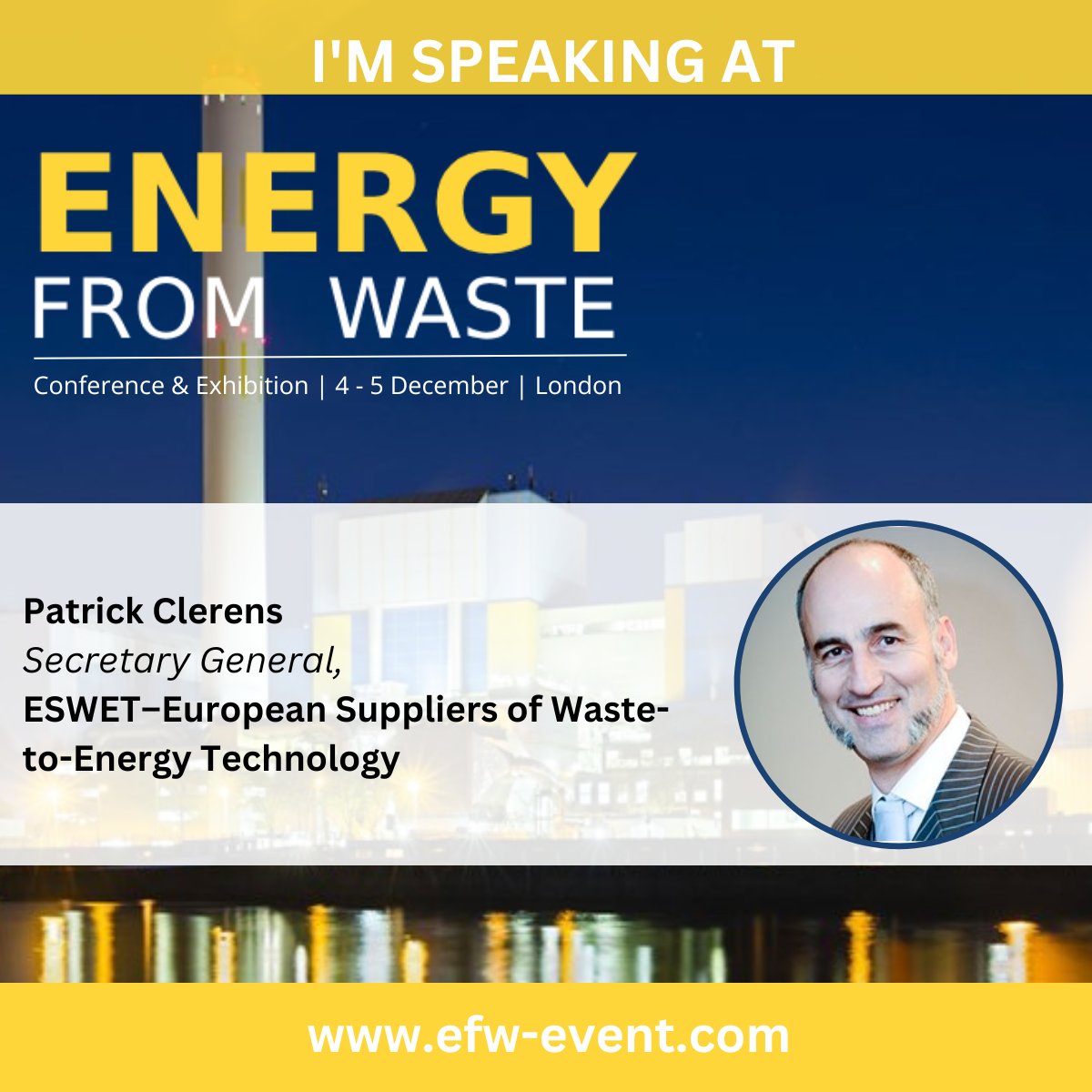 ESWET (@eswet_eu) on Twitter photo Next week you can find us at the #EnergyfromWaste conference in London <a href="/SAEMGUtilities/">SAE Media Group Utilities</a>.
Do not miss on 5 December our Secretary General Patrick Clerens presenting the Integrated Resource-Recovery Facility, our vision for the future of #Wastetoenergy!
smgconferences.com/utility/uk/con… Next week you can find us at the #EnergyfromWaste conference in London <a href="/SAEMGUtilities/">SAE Media Group Utilities</a>.
Do not miss on 5 December our Secretary General Patrick Clerens presenting the Integrated Resource-Recovery Facility, our vision for the future of #Wastetoenergy!
smgconferences.com/utility/uk/con…