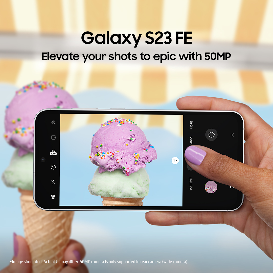 Get ready for epic shots. Capture every detail in stunning clarity with #GalaxyS23FE

#GalaxyS23FE
#Samsung