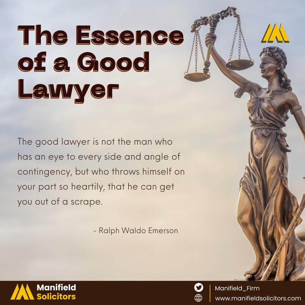 Manifield_Firm's tweet photo. The good lawyer is not the man who has an eye to every side and angle of contingency, but who throws himself on your part so heartily, that he can get you out of a scrape.
#LegalExcellence
#DedicatedRepresentation
#SkilledAdvocacy
#MSGladiators
#MANIFIELDSOLICITORS https://t.co/mPYrU3MbDn