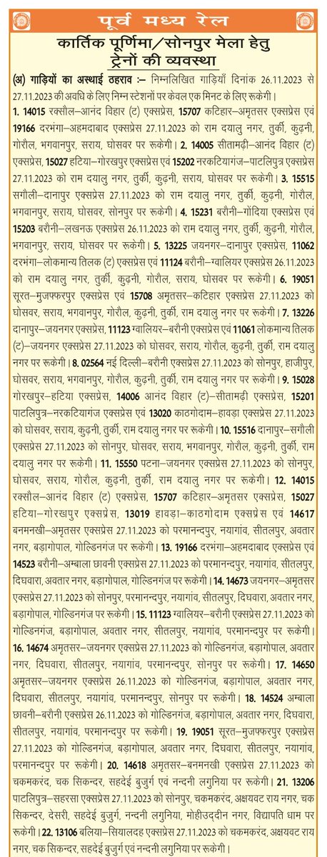 East Central Railway tweet media