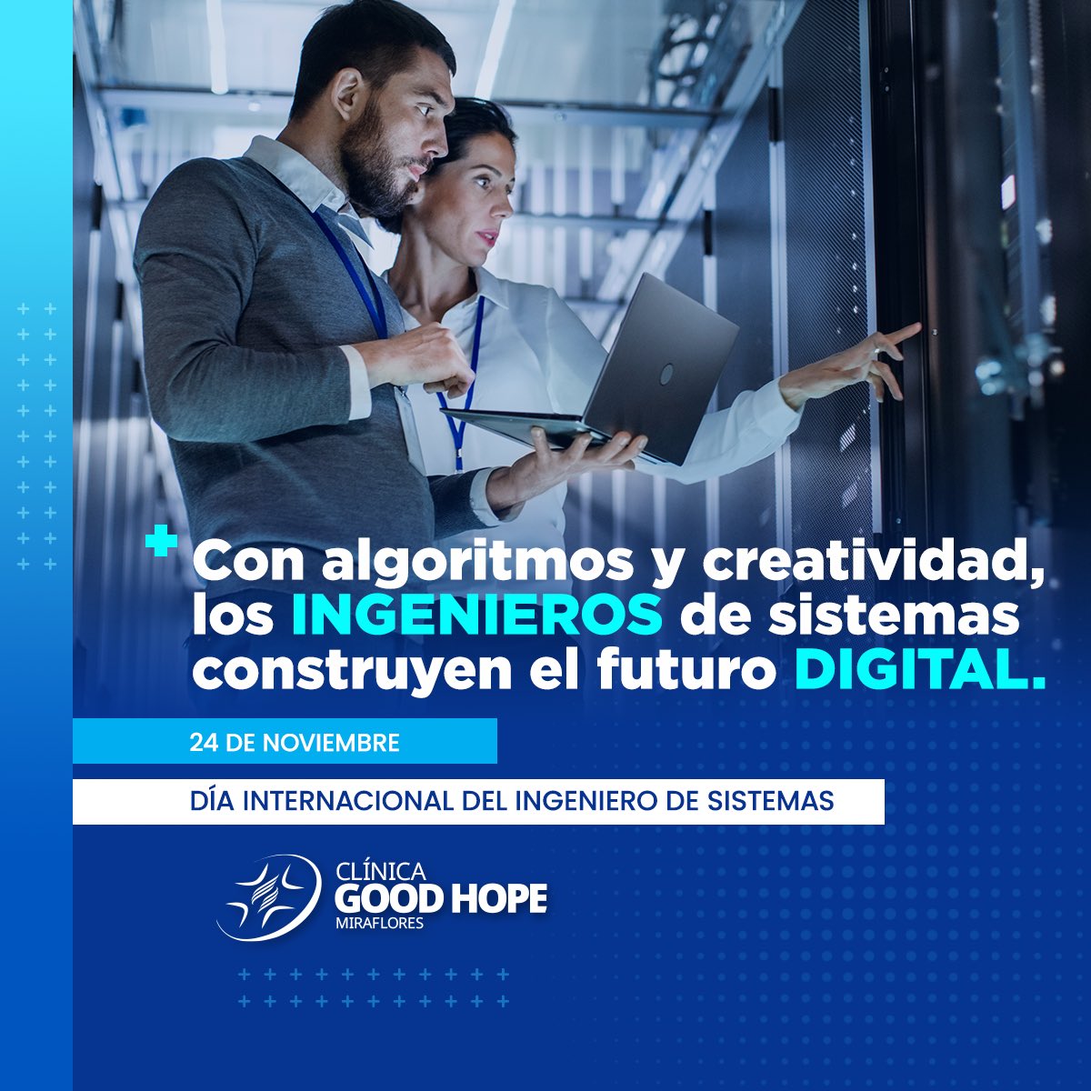 Un saludo especial a todos los Ingenieros en Sistemas que impulsan el cambio y la eficiencia.

La #ClinicaGoodHope les desea un Feliz Día del Ingeniero en Sistemas,

Gracias por su dedicación. 🌐🔧 
#ServirSanarSalvar #DíaDelIngenieroEnSistemas #InnovaciónTecnológica"