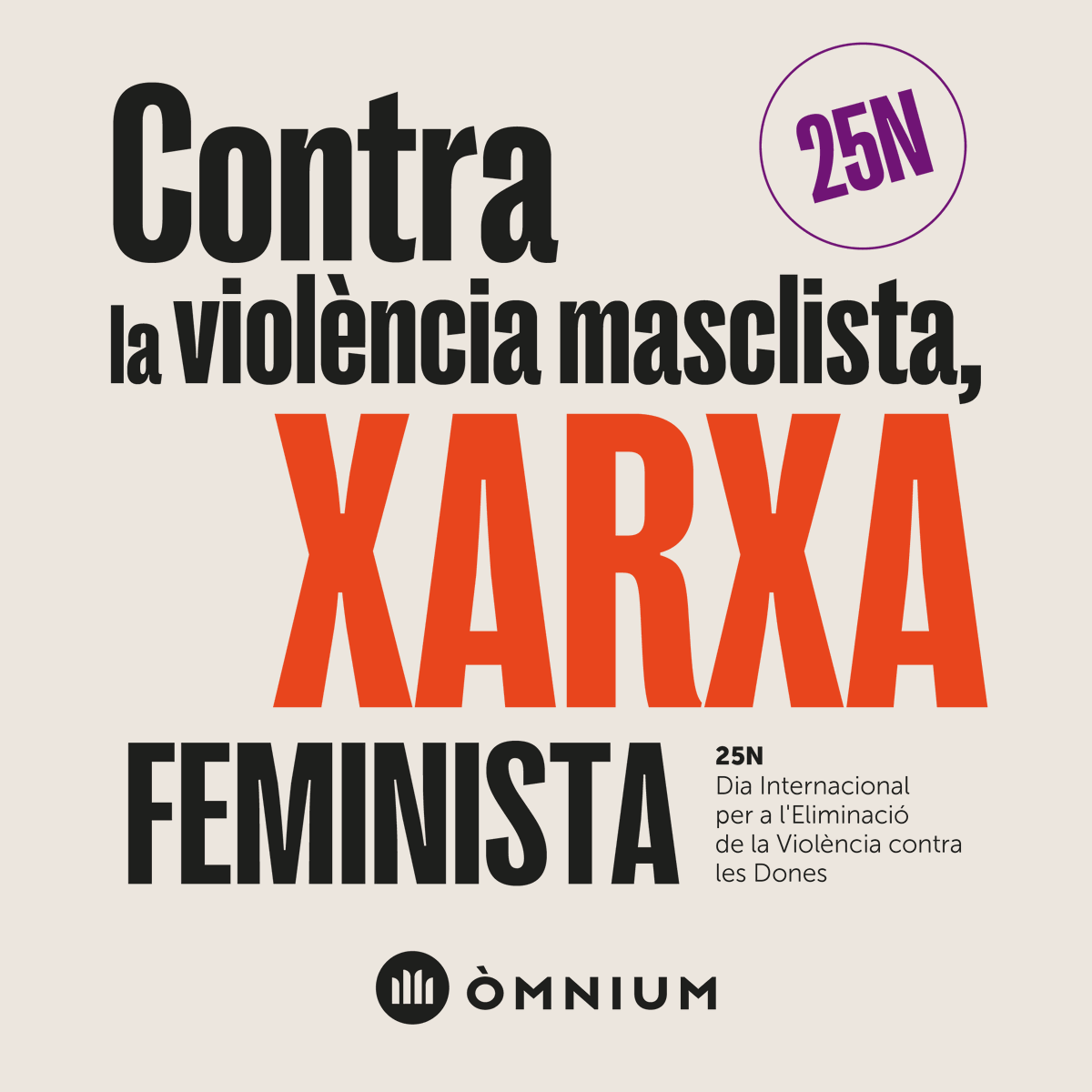 🟣 La força de la lluita col·lectiva és imprescindible per acabar amb les opressions, les desigualtats i les violències. El #25N i sempre, fem xarxa feminista! #ShaAcabat