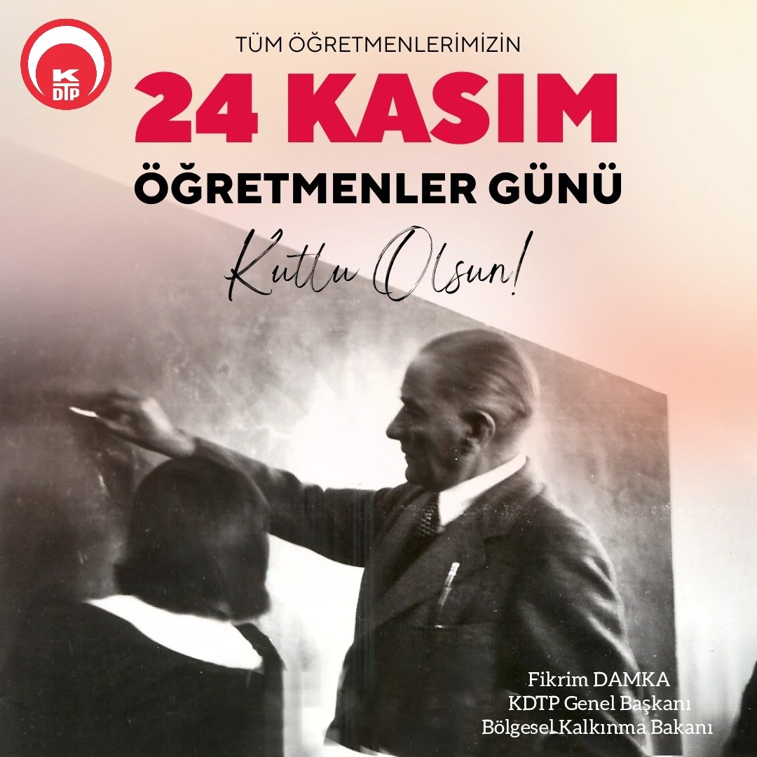 Başta Başöğretmenimiz Gazi Mustafa Kemal Atatürk olmak üzere, geleceğimizin teminatı kıymetli evlatlarımıza rehberlik ederek yol gösteren, bilinçli bir toplumun yetişmesinde büyük öneme sahip kıymetli öğretmenlerimizin, #24Kasım #öğretmenlergünü’nü en içten dileklerimle kutlarım.