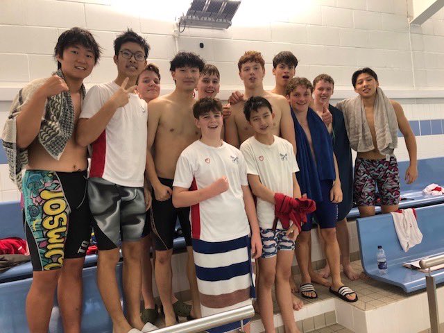 RadleySwimming's tweet photo. Triumph yesterday for our swim squad - Radley V Marlborough V Winchester V Sherborne.  We came joint first with Marlborough.  Congratulations gents ! https://t.co/BDGgzGYkao