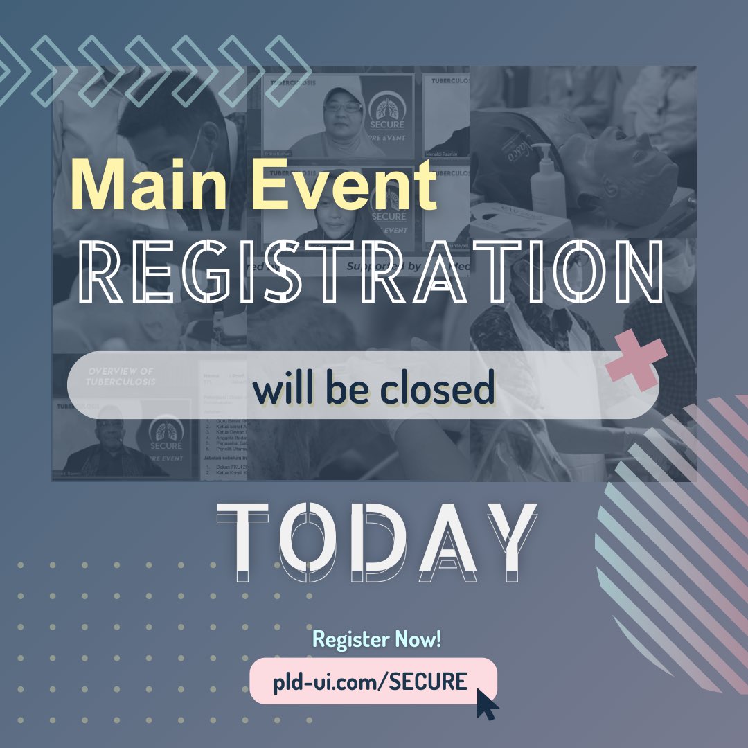 secure_fkui's tweet photo. [SECURE 2023: LAST DAY MAIN EVENT REGISTRATION]

Main Event late bird registration will be closed today, November 24th 2023 at 23.59 (GMT+7). Go SECURE your tickets now!

Registration link: https://t.co/luPbZEwPJo https://t.co/GH5cIkFUjF