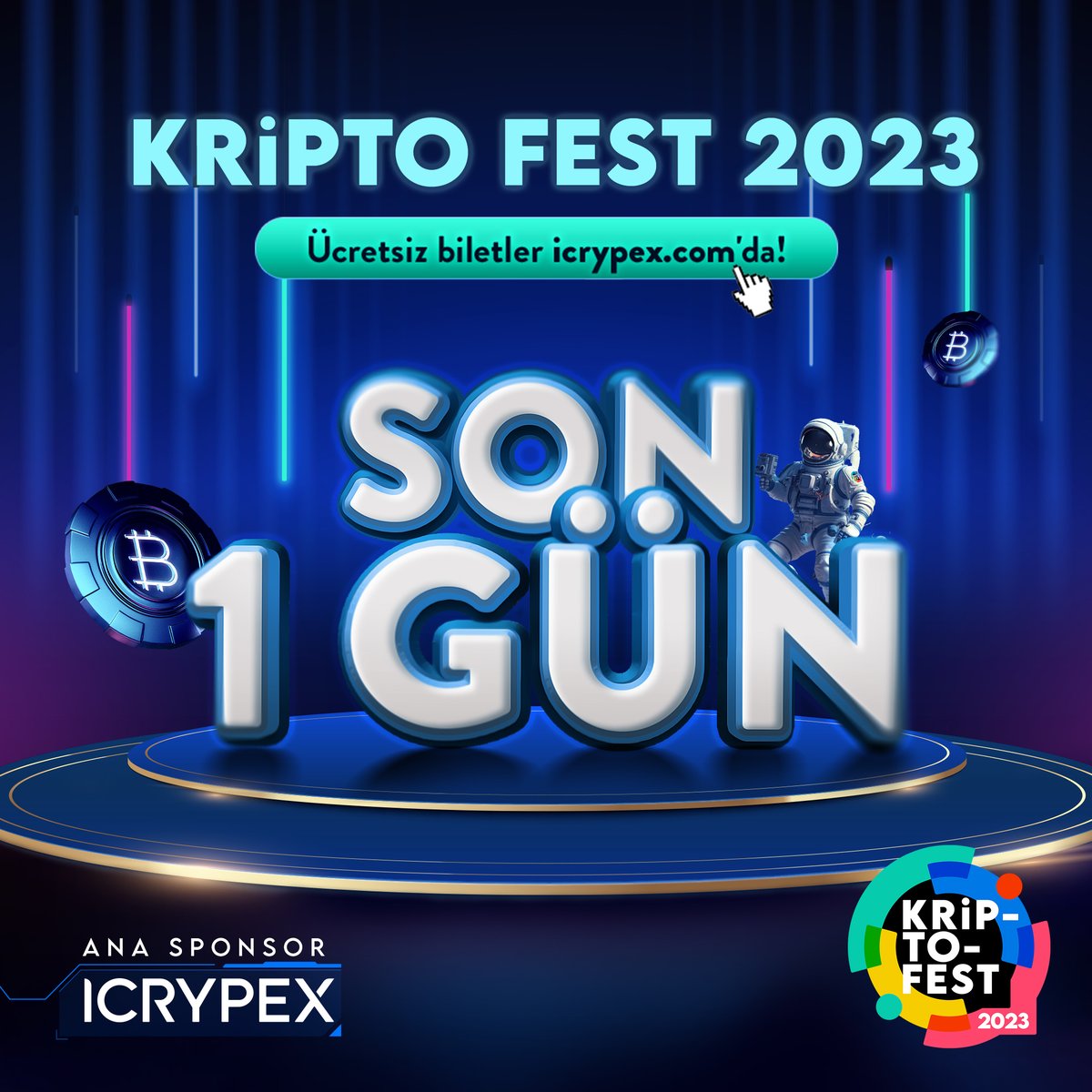 kriptofest_'s tweet photo. Kripto Fest Heyecanına Son 1 Gün! 📅 

25 Kasım Cumartesi günü UNIQ Hall İstanbul’da buluşmamıza çok az kaldı! 🎊

Hâlâ kayıt olmadıysan hemen linkten kayıt ol ve bu benzersiz festivalde yerini al! 

👉 https://t.co/ZIpqVl2YaV https://t.co/vzGcPGtuhc