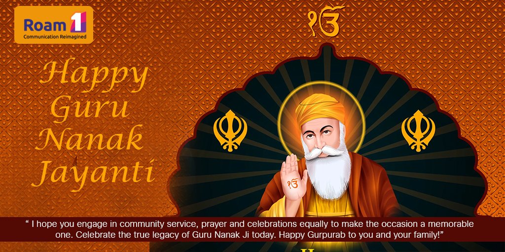 Roam1Telecom's tweet photo. Roaming through the path of love and wisdom on Guru Nanak Jayanti. 🙏✨ #Roam1 #GuruNanakJayanti #DivineJourney https://t.co/VlgNgYi3VX