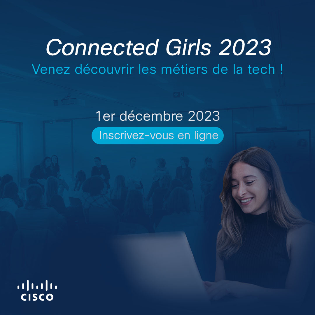CiscoFrance's tweet photo. 📅 Rendez-vous pour #ConnectedGirls le 1er décembre ! 👩‍💻
🎯 Objectif : sensibiliser les jeunes filles de la 3e à la terminale aux métiers du numérique pour ➕ de diversité dans la tech.
Infos et inscription ici 👇
#WomenInTech @WomenOfCisco