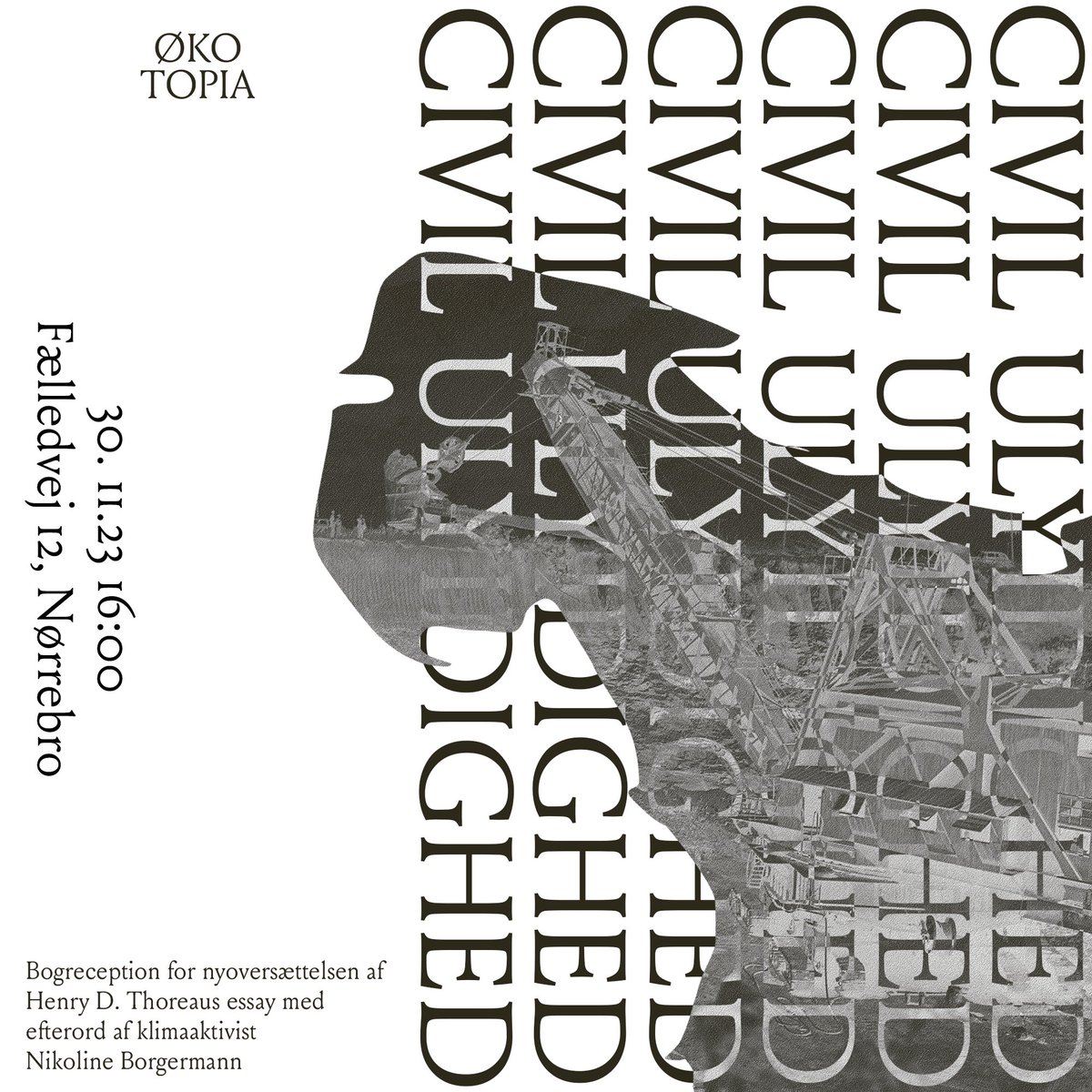 Har fornøjelsen af at udgive en flot nyoversættelse af Henry Thoreaus 'Civil ulydighed' med nyt efterord om klimakamp af @NBorgermann på forlaget Økotopia. Kom til bogreception næste uge d. 30. kl 16:00 hos @DenGroenneUng på Fælledvej 12 🤍