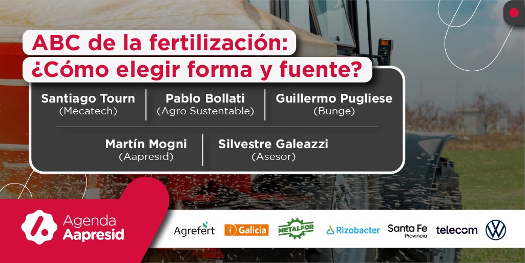 aapresid's tweet photo. Cerramos nuestra semana de recomendaciones y experiencias en fertilización repasando su 🔤: ¿Cómo elegir forma y fuente?

¡Averigualo en este nuevo episodio de #AgendaAapresid! 👇🏼🚀
 https://t.co/Wuink1rAhe https://t.co/8HXF3fPm11